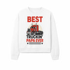 Best Truckin' Papa Ever T-Shirt | Gift for Truck Drivers | Father's Day Apparel | Red Truck Graphic Tee - Sweatshirt 1758556409862.jpg