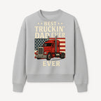 Best Truckin' Dad Ever Retro American Flag T-Shirt, Truck Driver Gift Tee, Father's Day Apparel for Dad - Sweatshirt 1758556409988.jpg