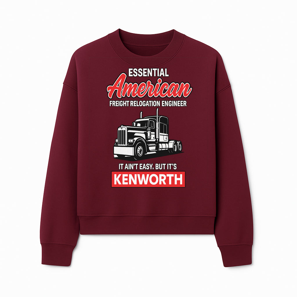 American Freight Relocation Engineer T-Shirt | Kenworth Truck Design | Trucking Gifts for Drivers | Essential Worker Apparel - Sweatshirt 1758556410253.jpg