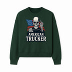 American Trucker Skeleton Graphic Tee - Bold Skull Design with Flag Print for Truck Drivers and Cycling Enthusiasts - Sweatshirt 1758556410260.jpg