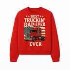 Best Truckin' Dad Ever Retro American Flag T-Shirt, Truck Driver Gift Tee, Father's Day Apparel for Dad - Sweatshirt 1758556410604.jpg