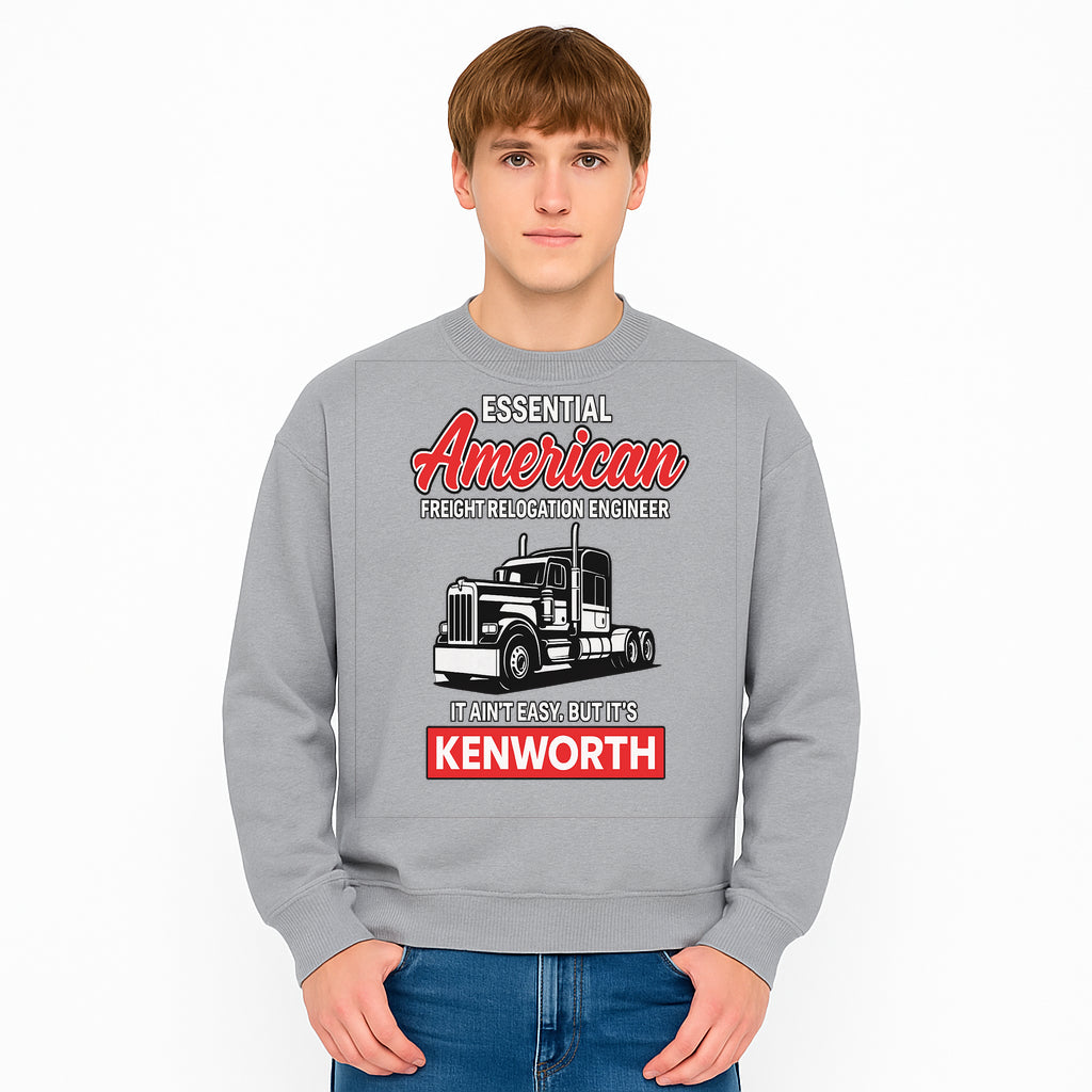 American Freight Relocation Engineer T-Shirt | Kenworth Truck Design | Trucking Gifts for Drivers | Essential Worker Apparel - Sweatshirt 1758556411853.jpg