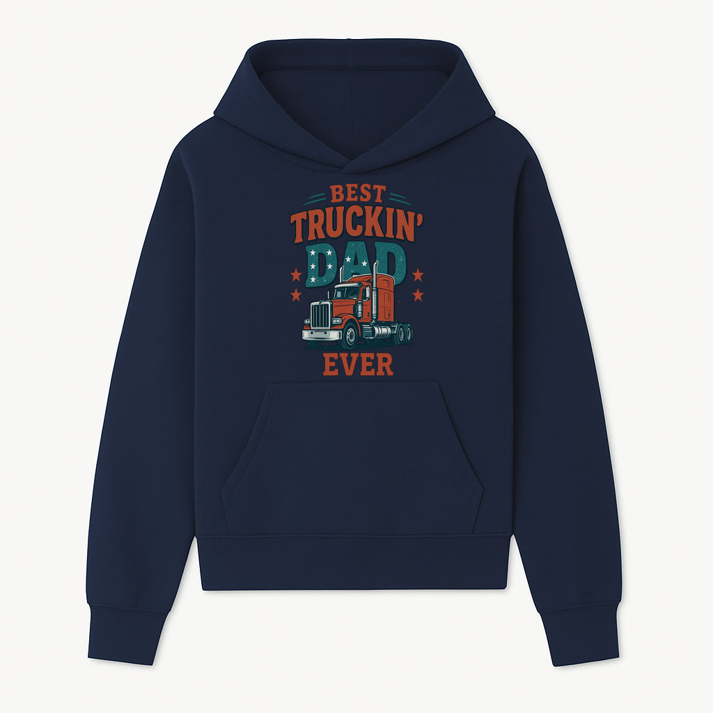 Best Truckin' Dad Ever Vintage Graphic Tee, Truck Driver Gift, Father's Day Apparel, Cool Dad Shirt, Heavy-Duty Design - Hoodie 1758556413874.jpg