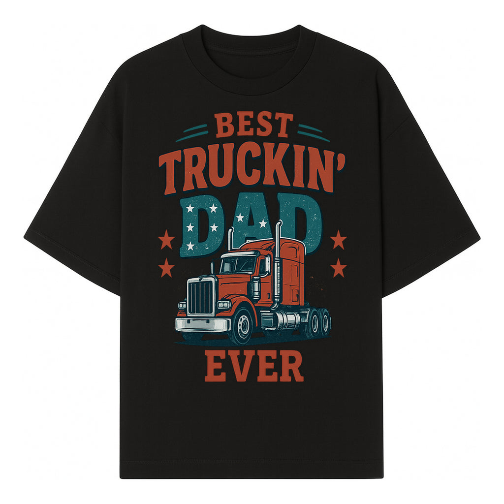 Best Truckin' Dad Ever Vintage Graphic Tee, Truck Driver Gift, Father's Day Apparel, Cool Dad Shirt, Heavy-Duty Design - T-shirt 1758556415775.jpg