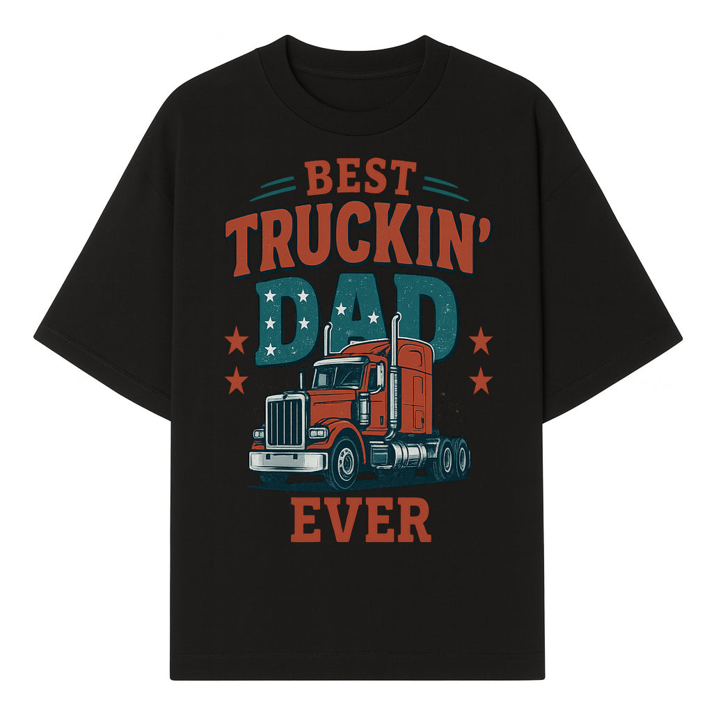 Best Truckin' Dad Ever Vintage Graphic Tee, Truck Driver Gift, Father's Day Apparel, Cool Dad Shirt, Heavy-Duty Design - T-shirt 1758556415775.jpg