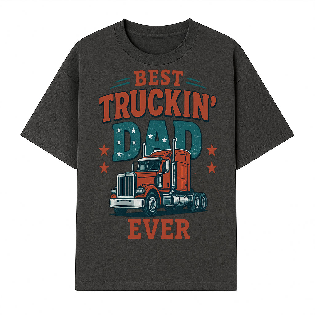Best Truckin' Dad Ever Vintage Graphic Tee, Truck Driver Gift, Father's Day Apparel, Cool Dad Shirt, Heavy-Duty Design - T-shirt 1758556415901.jpg