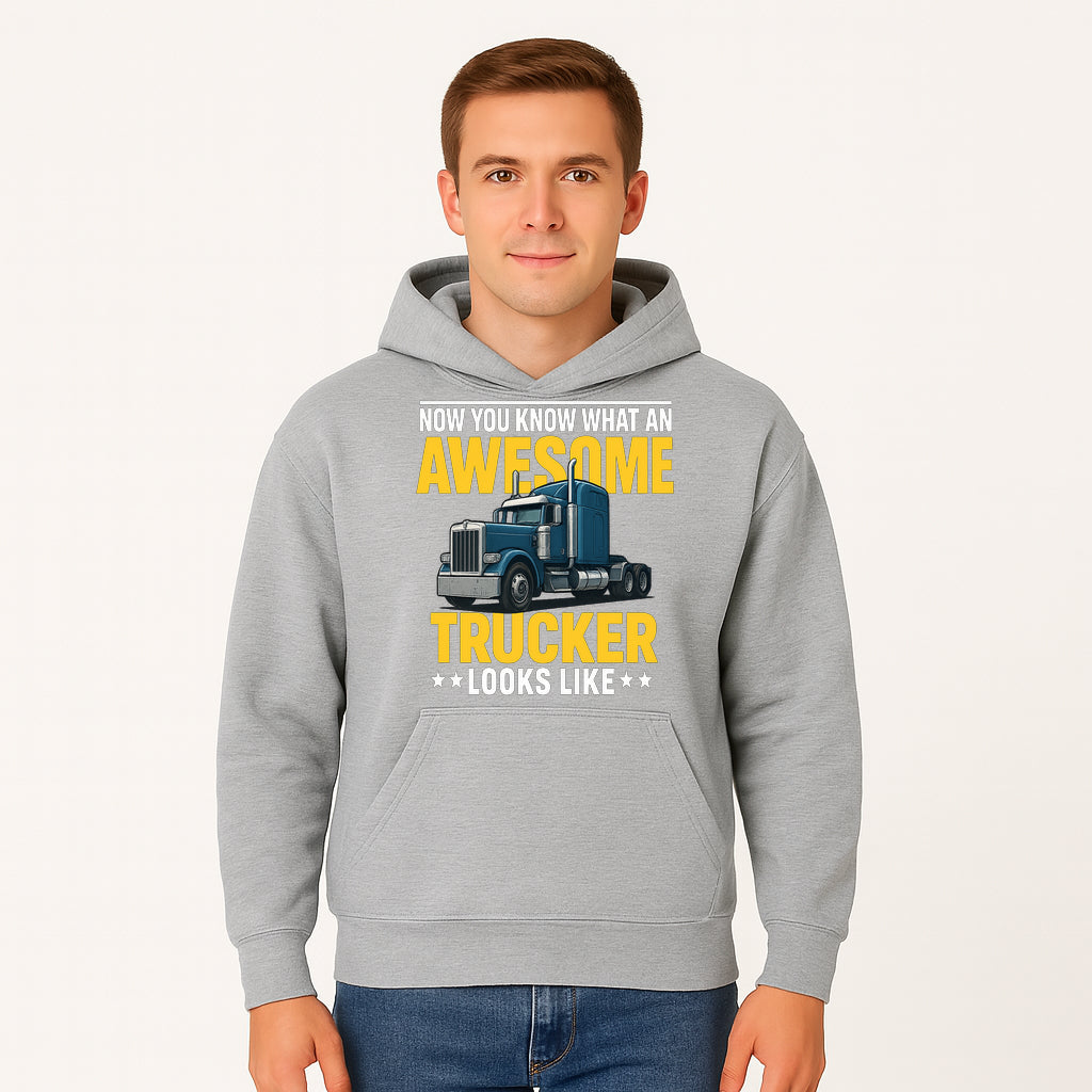 Awesome Trucker Graphic Tee | Perfect Gift for Truck Drivers | Fun Trucking Apparel | Bold Statement Shirt for Truck Lovers - Hoodie 1758556416029.jpg