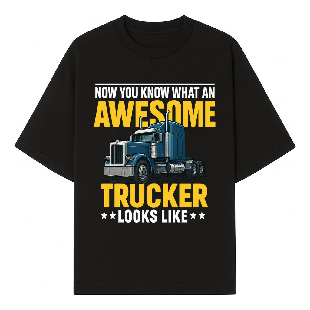Awesome Trucker Graphic Tee | Perfect Gift for Truck Drivers | Fun Trucking Apparel | Bold Statement Shirt for Truck Lovers - T-shirt 1758556416405.jpg