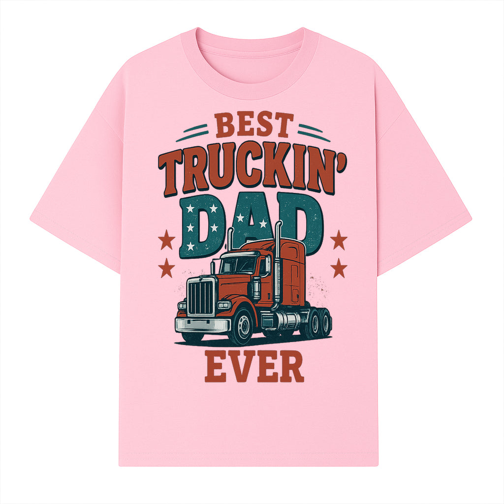 Best Truckin' Dad Ever Vintage Graphic Tee, Truck Driver Gift, Father's Day Apparel, Cool Dad Shirt, Heavy-Duty Design - T-shirt 1758556416442.jpg