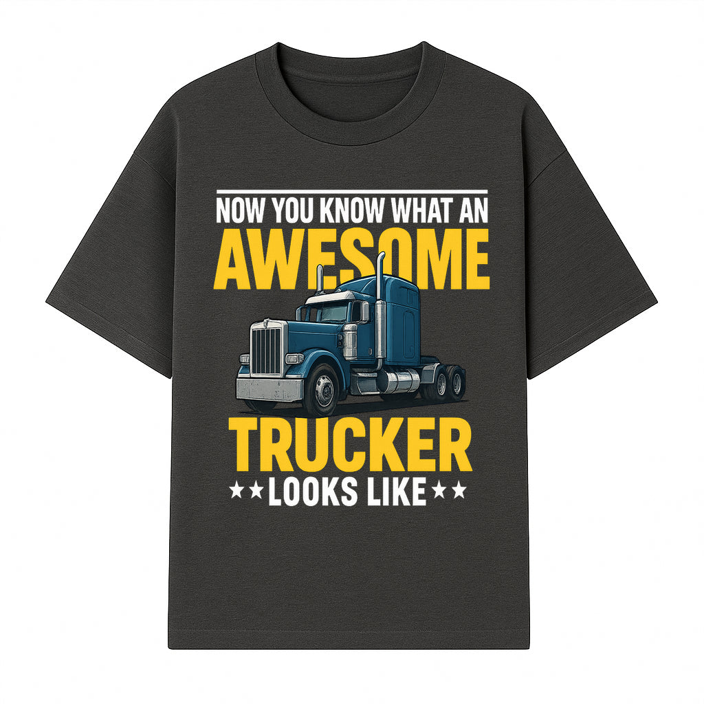 Awesome Trucker Graphic Tee | Perfect Gift for Truck Drivers | Fun Trucking Apparel | Bold Statement Shirt for Truck Lovers - T-shirt 1758556416515.jpg