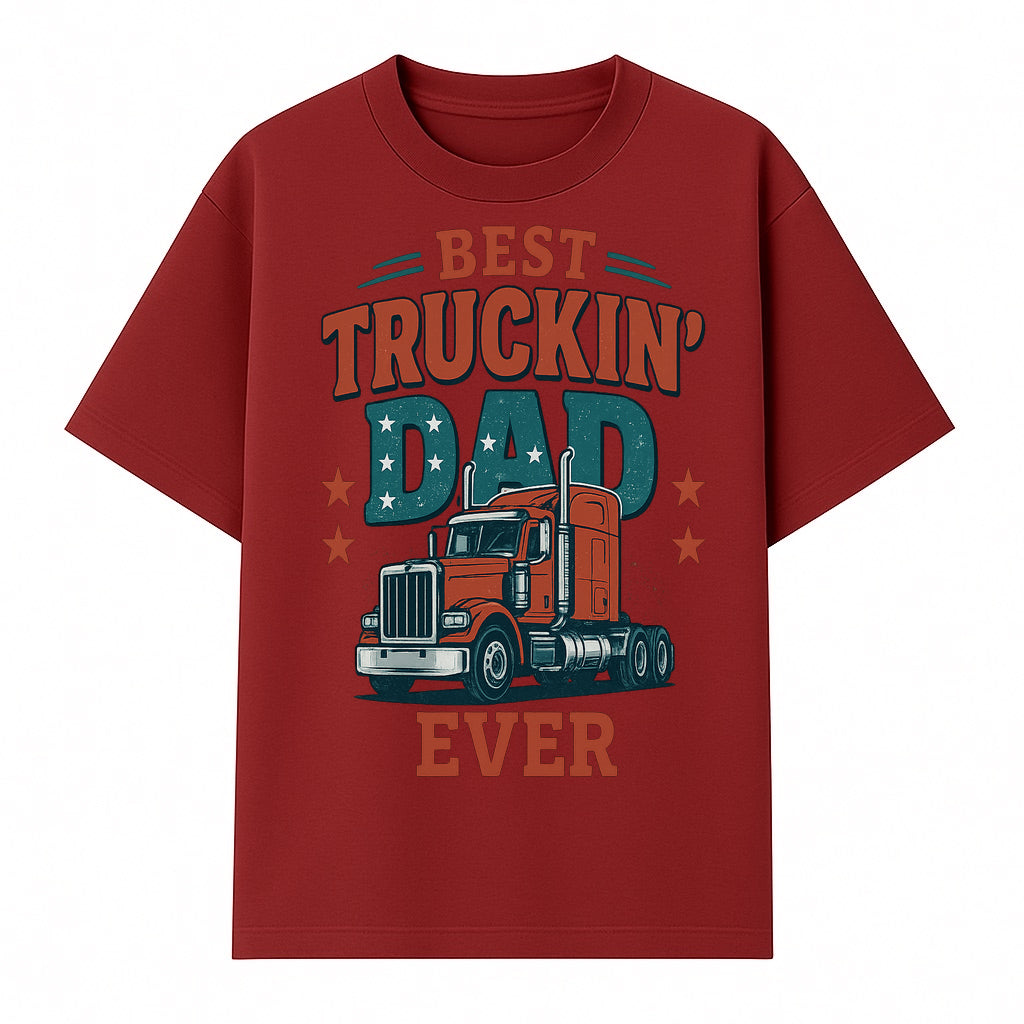 Best Truckin' Dad Ever Vintage Graphic Tee, Truck Driver Gift, Father's Day Apparel, Cool Dad Shirt, Heavy-Duty Design - T-shirt 1758556416577.jpg