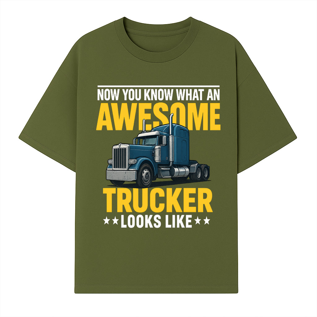 Awesome Trucker Graphic Tee | Perfect Gift for Truck Drivers | Fun Trucking Apparel | Bold Statement Shirt for Truck Lovers - T-shirt 1758556416632.jpg