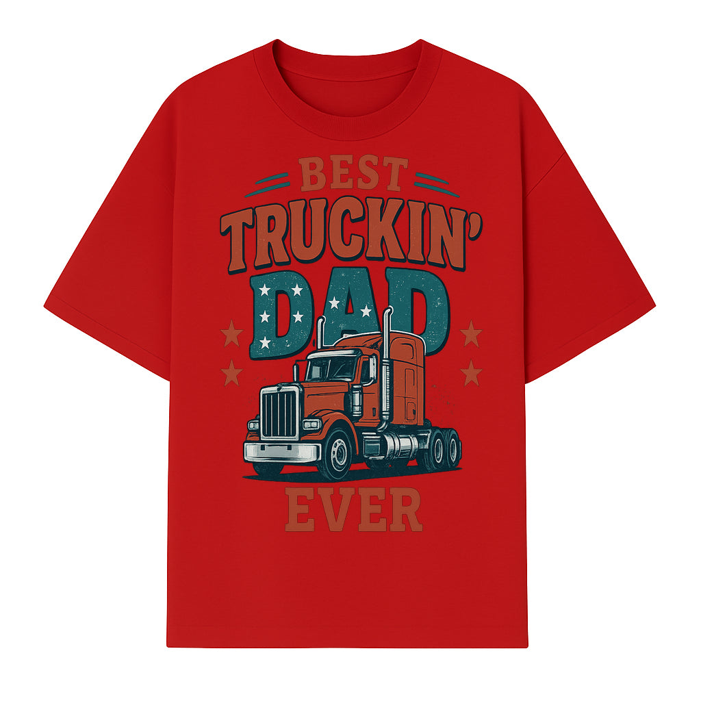 Best Truckin' Dad Ever Vintage Graphic Tee, Truck Driver Gift, Father's Day Apparel, Cool Dad Shirt, Heavy-Duty Design - T-shirt 1758556416812.jpg