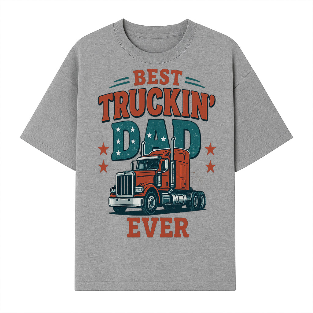 Best Truckin' Dad Ever Vintage Graphic Tee, Truck Driver Gift, Father's Day Apparel, Cool Dad Shirt, Heavy-Duty Design - T-shirt 1758556416917.jpg