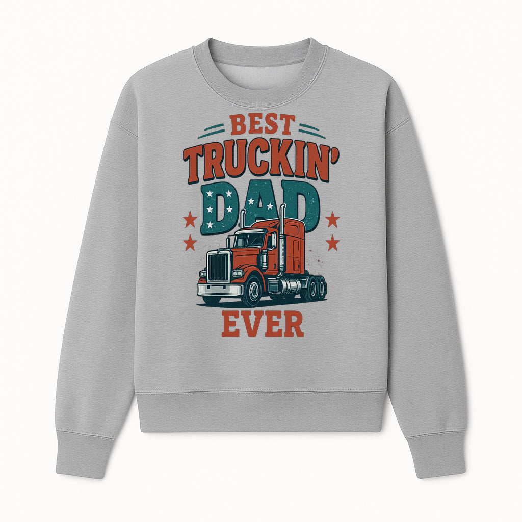 Best Truckin' Dad Ever Vintage Graphic Tee, Truck Driver Gift, Father's Day Apparel, Cool Dad Shirt, Heavy-Duty Design - Sweatshirt 1758556418412.jpg