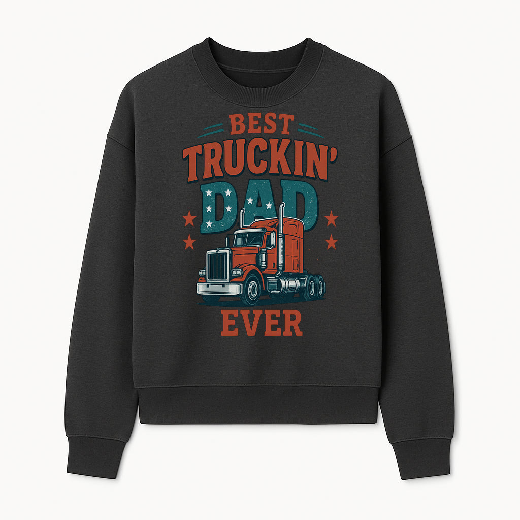 Best Truckin' Dad Ever Vintage Graphic Tee, Truck Driver Gift, Father's Day Apparel, Cool Dad Shirt, Heavy-Duty Design - Sweatshirt 1758556418689.jpg