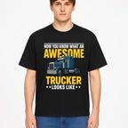 Awesome Trucker Graphic Tee | Perfect Gift for Truck Drivers | Fun Trucking Apparel | Bold Statement Shirt for Truck Lovers - T-shirt 1758556418803.jpg