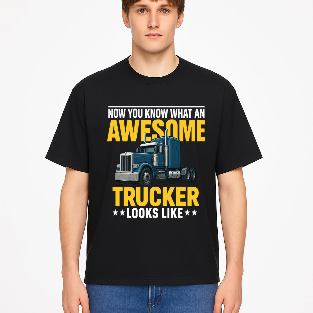 Awesome Trucker Graphic Tee | Perfect Gift for Truck Drivers | Fun Trucking Apparel | Bold Statement Shirt for Truck Lovers - T-shirt 1758556418803.jpg