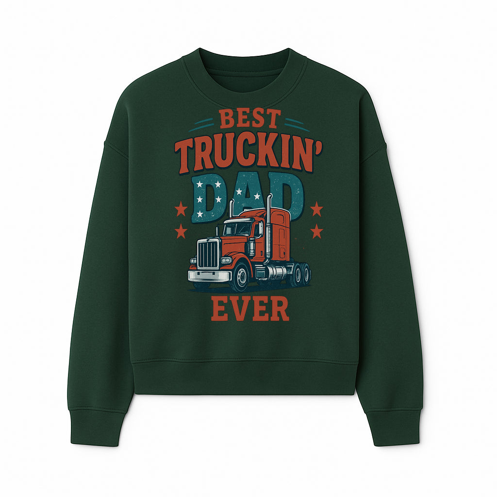 Best Truckin' Dad Ever Vintage Graphic Tee, Truck Driver Gift, Father's Day Apparel, Cool Dad Shirt, Heavy-Duty Design - Sweatshirt 1758556418845.jpg