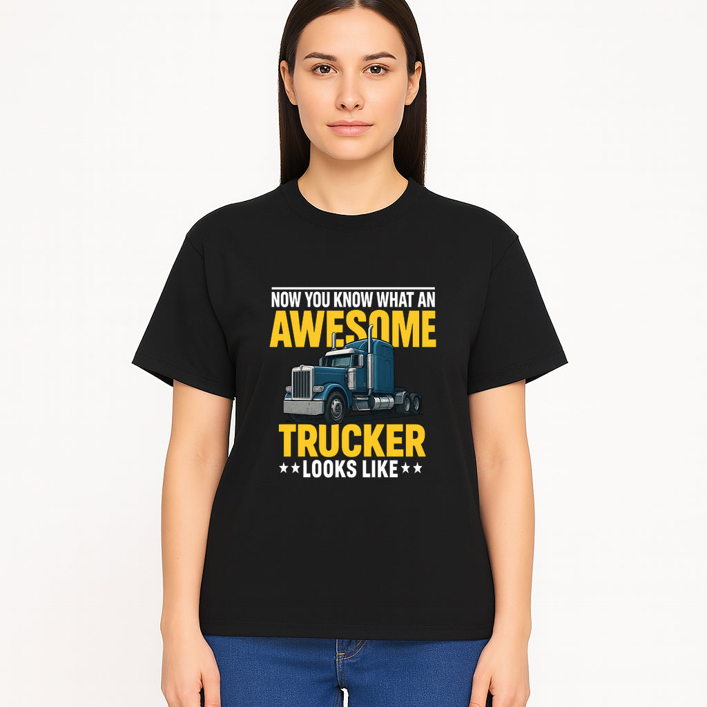 Awesome Trucker Graphic Tee | Perfect Gift for Truck Drivers | Fun Trucking Apparel | Bold Statement Shirt for Truck Lovers - T-shirt 1758556418951.jpg