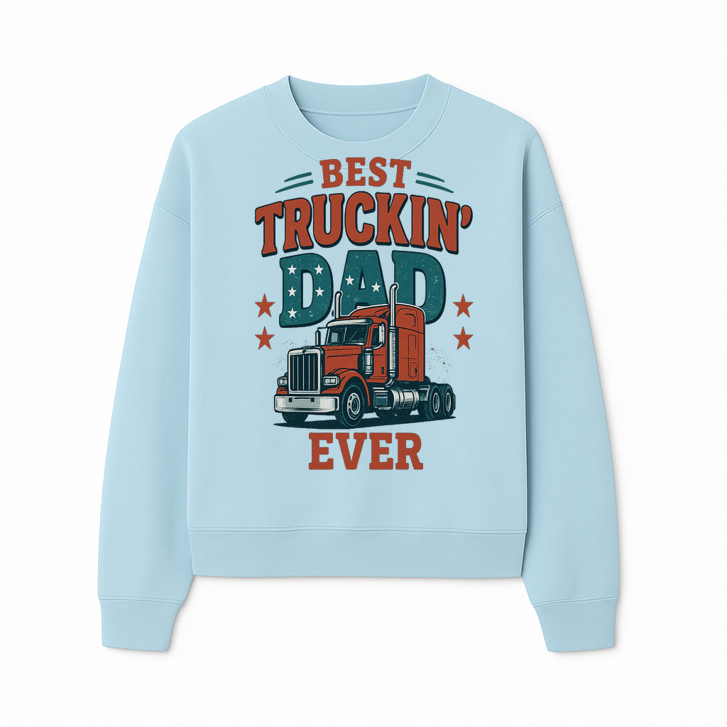 Best Truckin' Dad Ever Vintage Graphic Tee, Truck Driver Gift, Father's Day Apparel, Cool Dad Shirt, Heavy-Duty Design - Sweatshirt 1758556419088.jpg