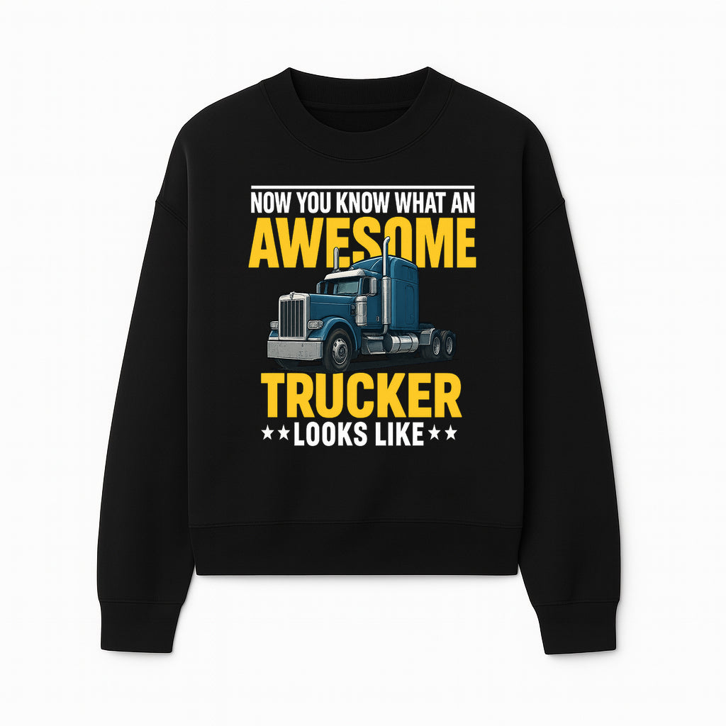 Awesome Trucker Graphic Tee | Perfect Gift for Truck Drivers | Fun Trucking Apparel | Bold Statement Shirt for Truck Lovers - Sweatshirt 1758556419203.jpg