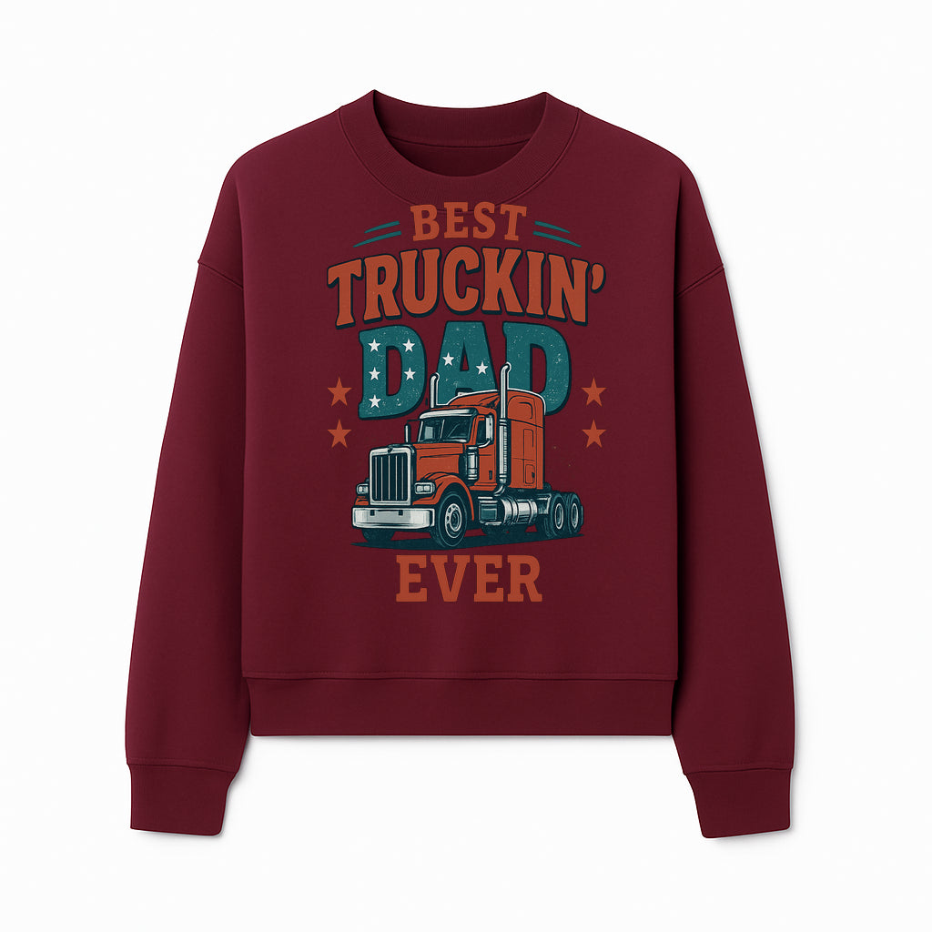 Best Truckin' Dad Ever Vintage Graphic Tee, Truck Driver Gift, Father's Day Apparel, Cool Dad Shirt, Heavy-Duty Design - Sweatshirt 1758556419321.jpg