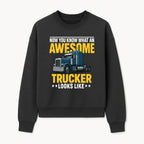 Awesome Trucker Graphic Tee | Perfect Gift for Truck Drivers | Fun Trucking Apparel | Bold Statement Shirt for Truck Lovers - Sweatshirt 1758556419338.jpg