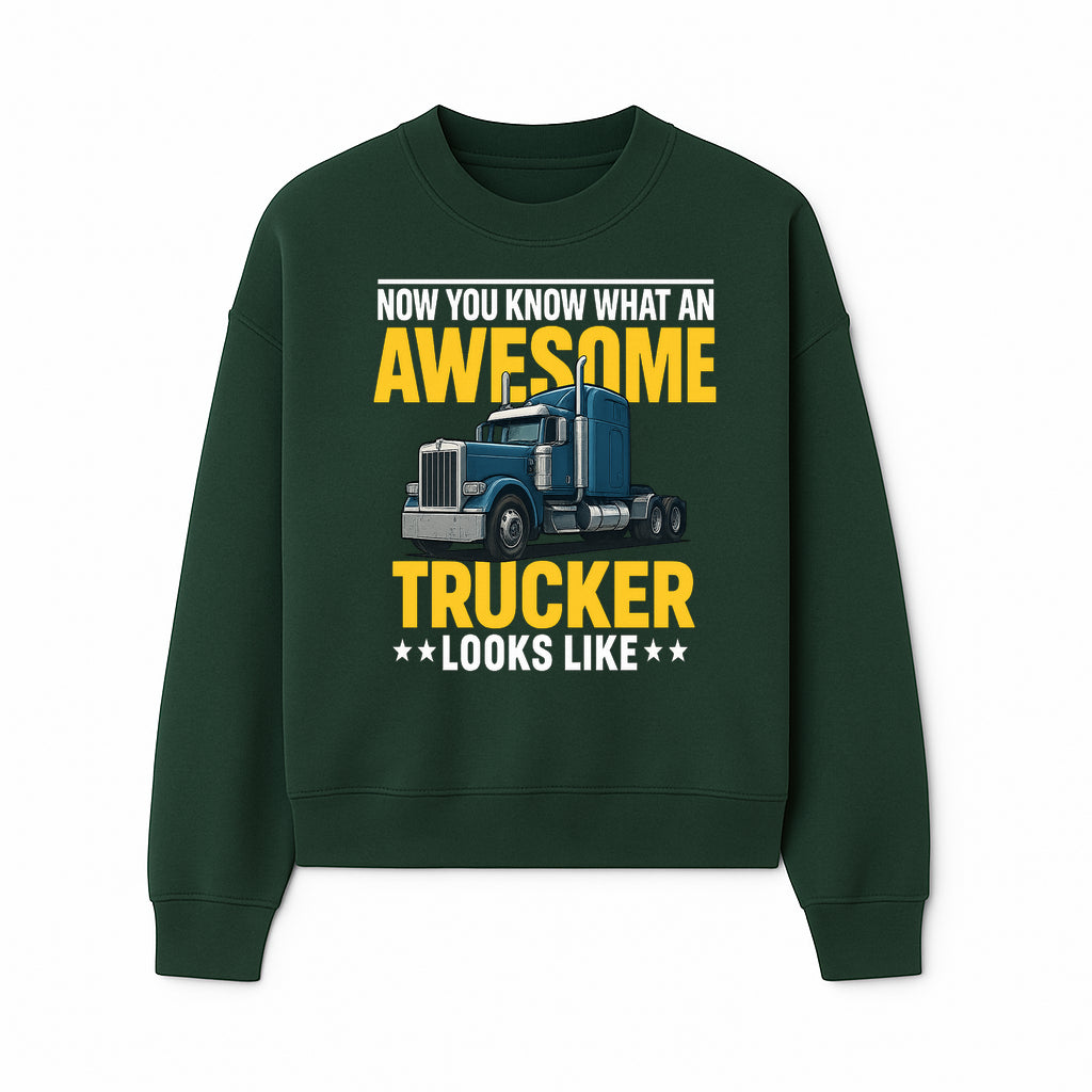 Awesome Trucker Graphic Tee | Perfect Gift for Truck Drivers | Fun Trucking Apparel | Bold Statement Shirt for Truck Lovers - Sweatshirt 1758556419453.jpg