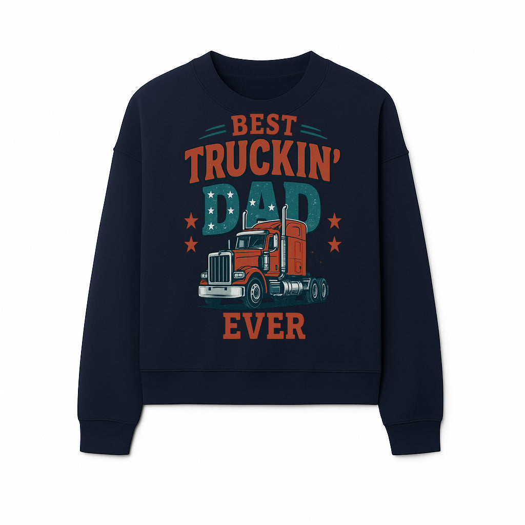 Best Truckin' Dad Ever Vintage Graphic Tee, Truck Driver Gift, Father's Day Apparel, Cool Dad Shirt, Heavy-Duty Design - Sweatshirt 1758556419457.jpg
