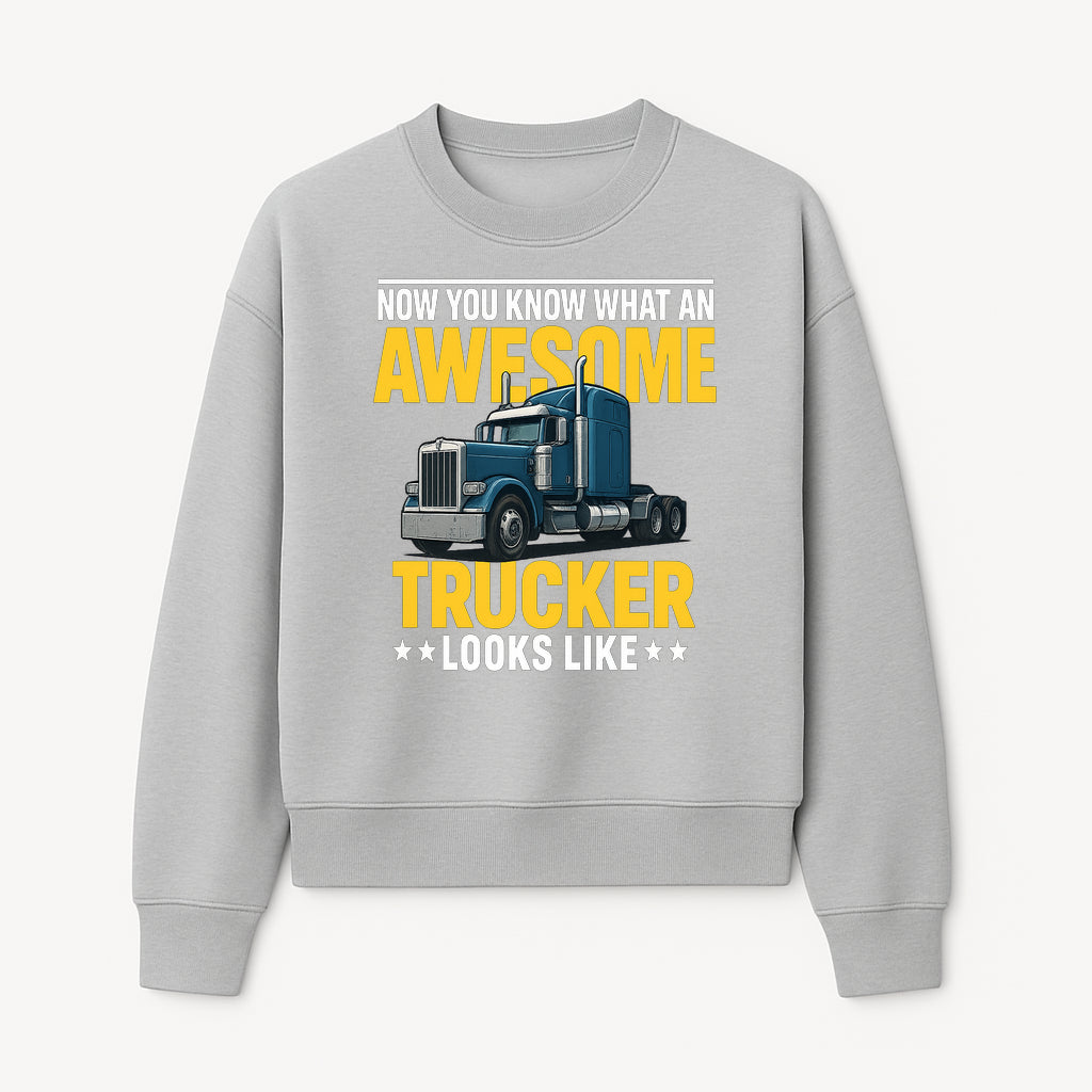 Awesome Trucker Graphic Tee | Perfect Gift for Truck Drivers | Fun Trucking Apparel | Bold Statement Shirt for Truck Lovers - Sweatshirt 1758556419552.jpg