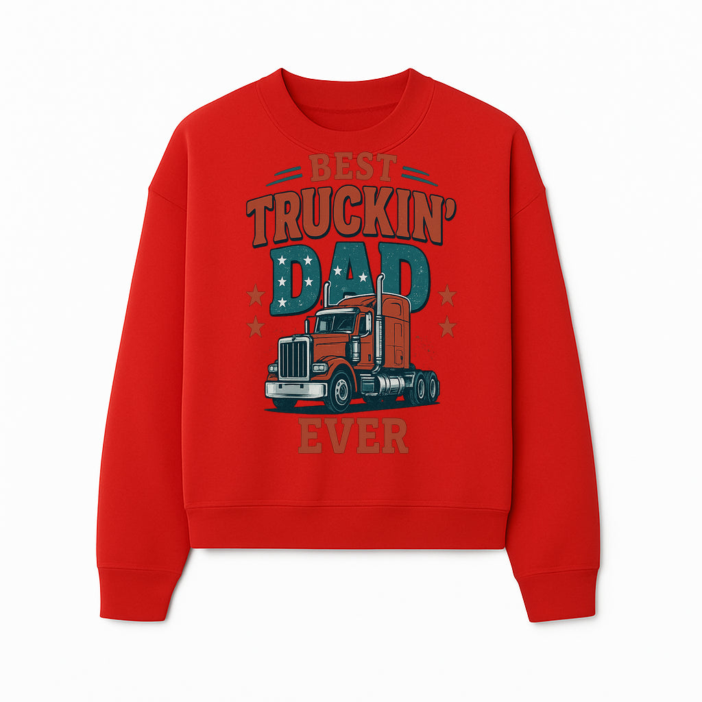 Best Truckin' Dad Ever Vintage Graphic Tee, Truck Driver Gift, Father's Day Apparel, Cool Dad Shirt, Heavy-Duty Design - Sweatshirt 1758556419584.jpg