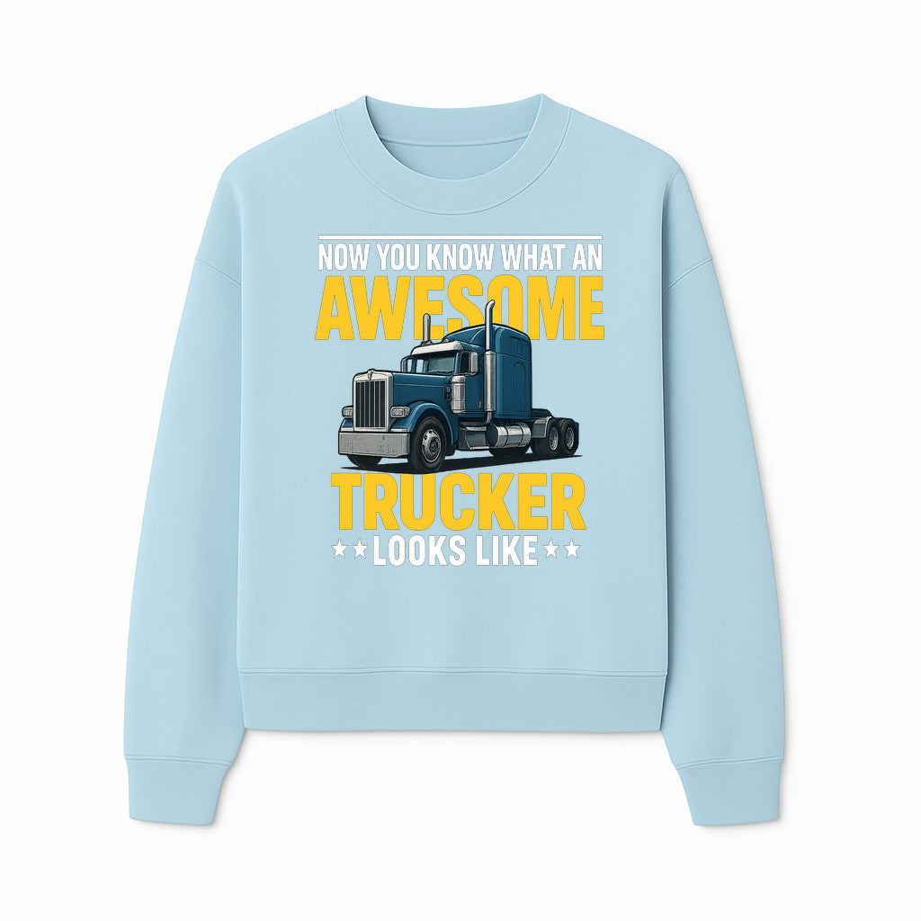 Awesome Trucker Graphic Tee | Perfect Gift for Truck Drivers | Fun Trucking Apparel | Bold Statement Shirt for Truck Lovers - Sweatshirt 1758556419675.jpg