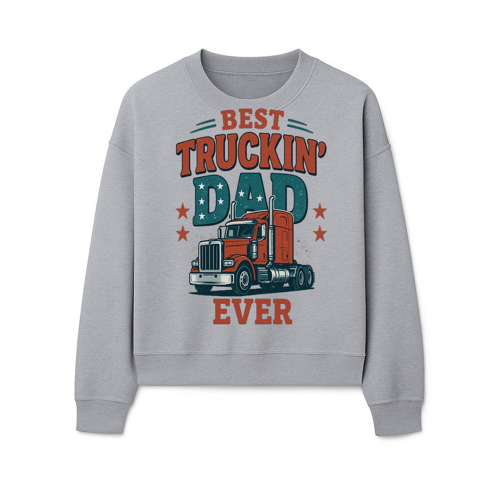 Best Truckin' Dad Ever Vintage Graphic Tee, Truck Driver Gift, Father's Day Apparel, Cool Dad Shirt, Heavy-Duty Design - Sweatshirt 1758556419706.jpg