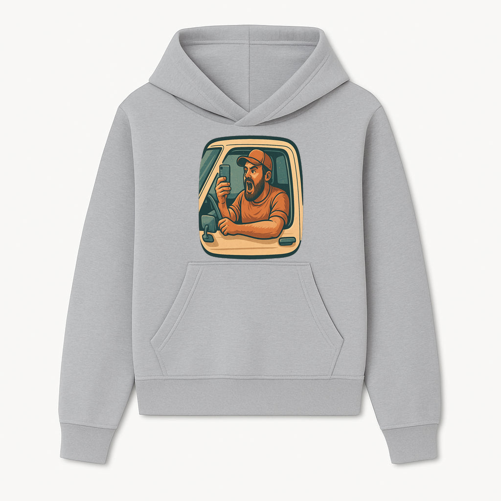 Angry Driver Graphic Tee - Humorous T-Shirt for Car Lovers & Drivers - Vintage Style Angry Man with Phone Design - Hoodie 1758556419760.jpg