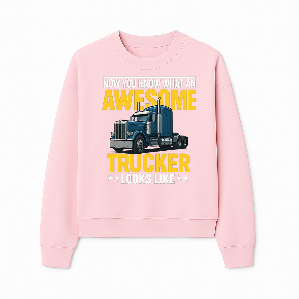 Awesome Trucker Graphic Tee | Perfect Gift for Truck Drivers | Fun Trucking Apparel | Bold Statement Shirt for Truck Lovers - Sweatshirt 1758556419800.jpg