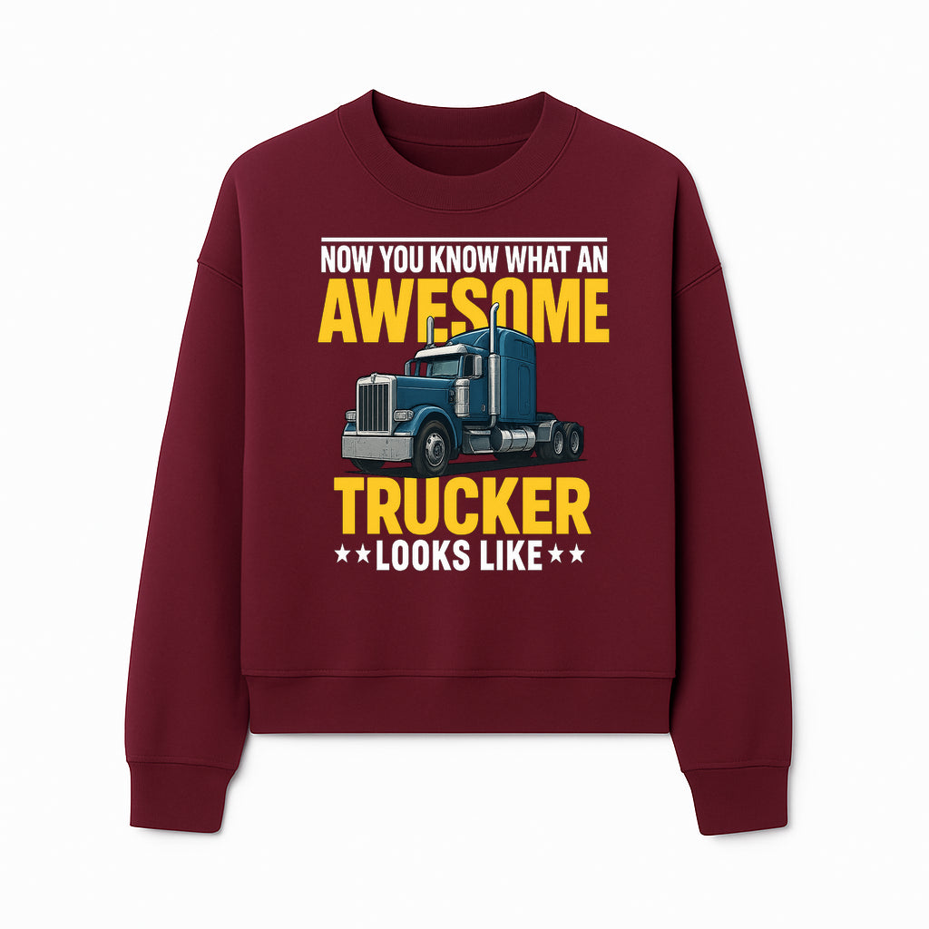 Awesome Trucker Graphic Tee | Perfect Gift for Truck Drivers | Fun Trucking Apparel | Bold Statement Shirt for Truck Lovers - Sweatshirt 1758556419948.jpg