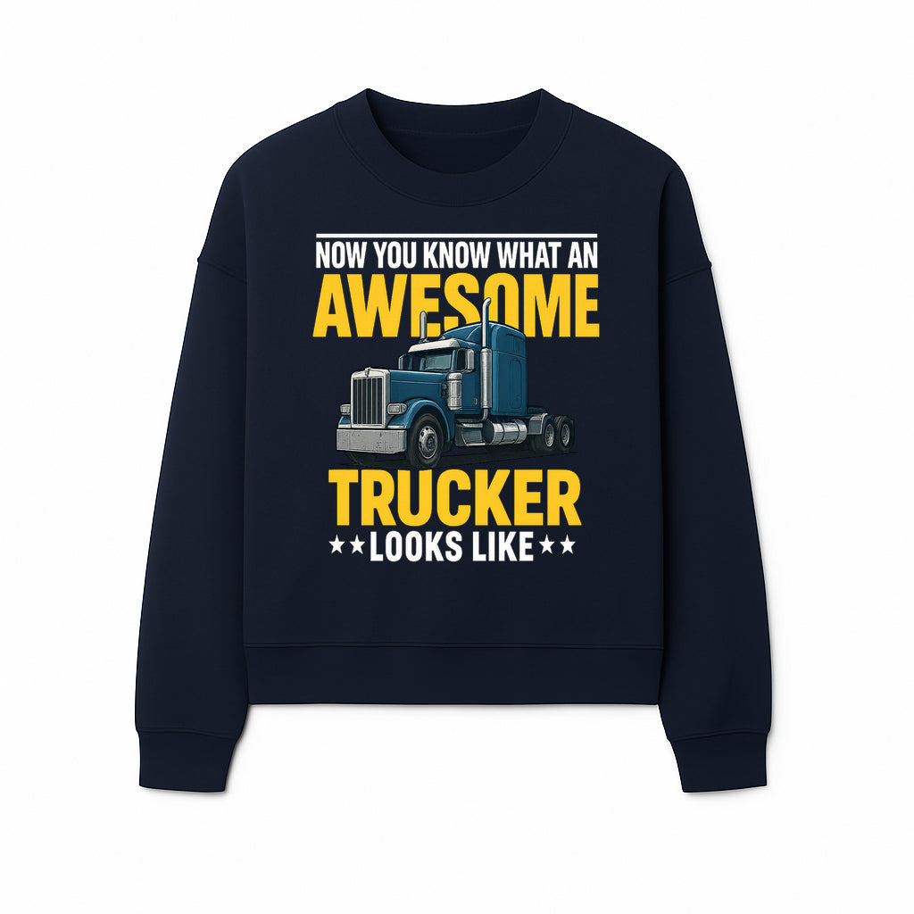 Awesome Trucker Graphic Tee | Perfect Gift for Truck Drivers | Fun Trucking Apparel | Bold Statement Shirt for Truck Lovers - Sweatshirt 1758556420075.jpg