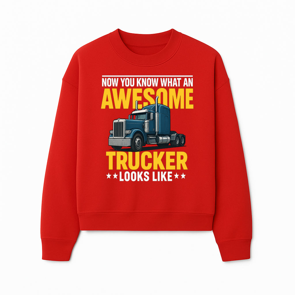 Awesome Trucker Graphic Tee | Perfect Gift for Truck Drivers | Fun Trucking Apparel | Bold Statement Shirt for Truck Lovers - Sweatshirt 1758556420250.jpg