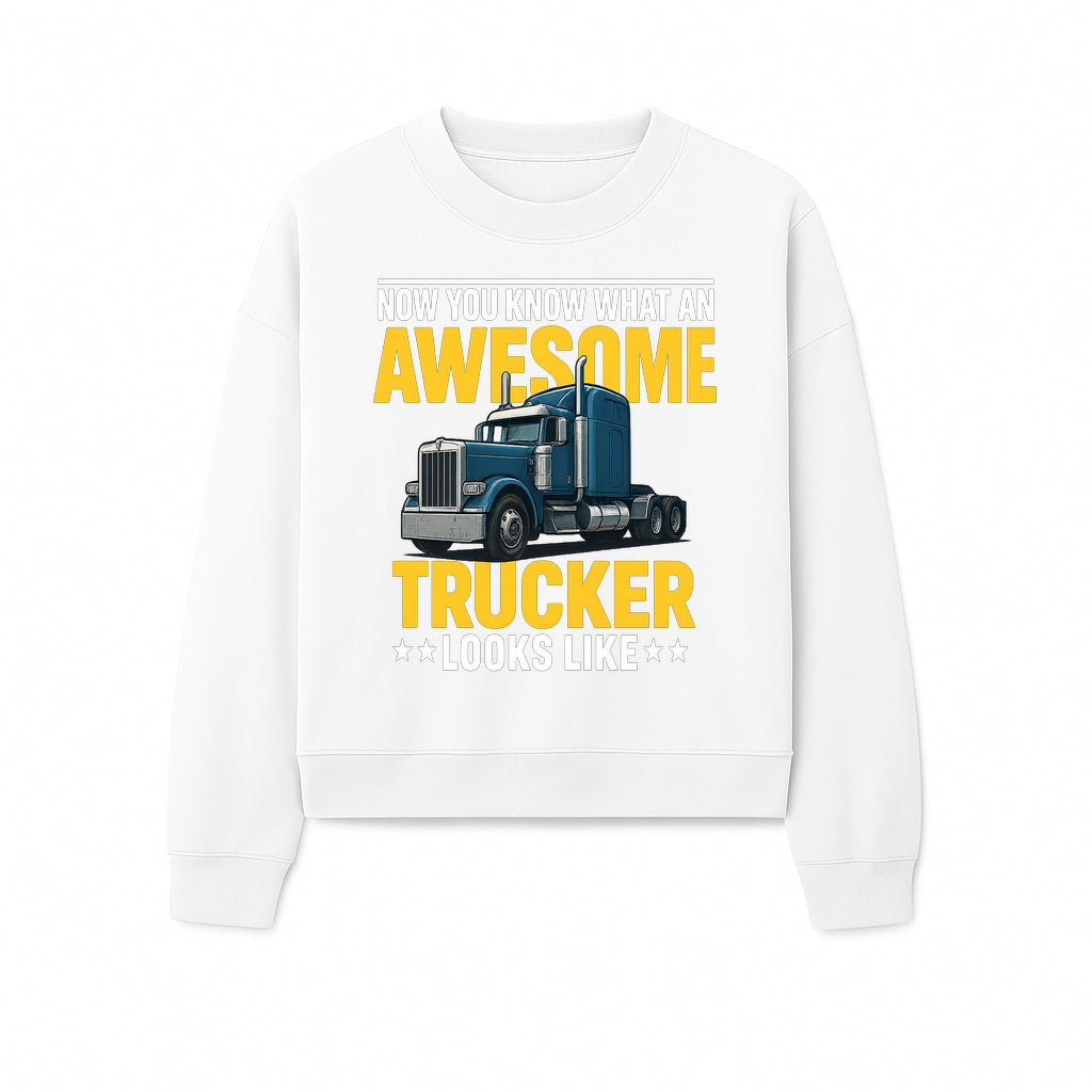 Awesome Trucker Graphic Tee | Perfect Gift for Truck Drivers | Fun Trucking Apparel | Bold Statement Shirt for Truck Lovers - Sweatshirt 1758556420504.jpg