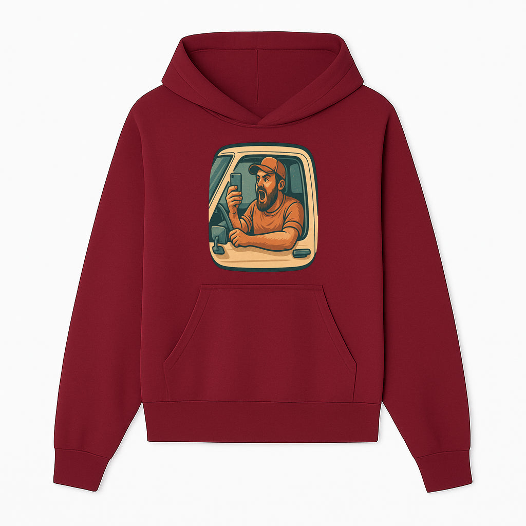 Angry Driver Graphic Tee - Humorous T-Shirt for Car Lovers & Drivers - Vintage Style Angry Man with Phone Design - Hoodie 1758556420728.jpg