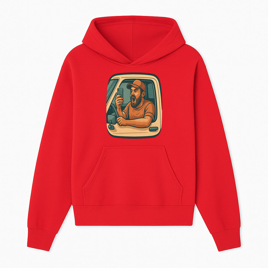 Angry Driver Graphic Tee - Humorous T-Shirt for Car Lovers & Drivers - Vintage Style Angry Man with Phone Design - Hoodie 1758556420949.jpg