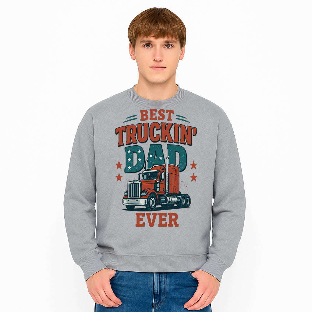 Best Truckin' Dad Ever Vintage Graphic Tee, Truck Driver Gift, Father's Day Apparel, Cool Dad Shirt, Heavy-Duty Design - Sweatshirt 1758556420950.jpg