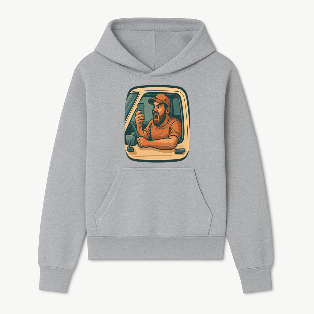 Angry Driver Graphic Tee - Humorous T-Shirt for Car Lovers & Drivers - Vintage Style Angry Man with Phone Design - Hoodie 1758556421072.jpg