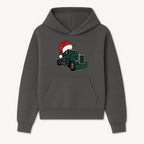 Christmas Truck Design with Lights and Santa Hat, Festive Holiday Decor for Truck Lovers, Winter Truck Art Print, Merry Christmas Gift - Hoodie 1758556421675.jpg