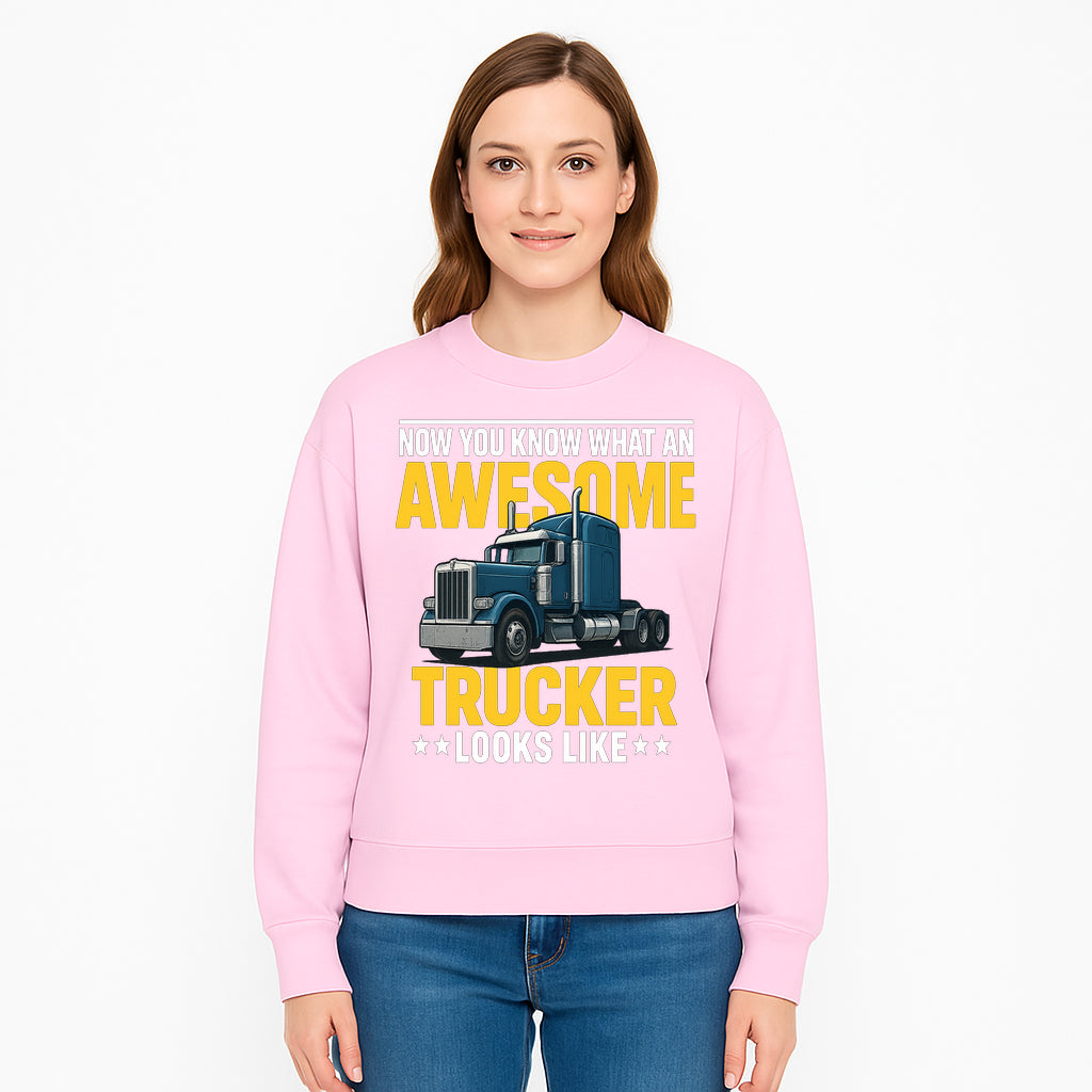 Awesome Trucker Graphic Tee | Perfect Gift for Truck Drivers | Fun Trucking Apparel | Bold Statement Shirt for Truck Lovers - Sweatshirt 1758556421761.jpg
