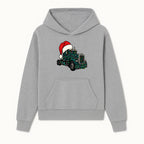 Christmas Truck Design with Lights and Santa Hat, Festive Holiday Decor for Truck Lovers, Winter Truck Art Print, Merry Christmas Gift - Hoodie 1758556421956.jpg