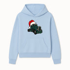 Christmas Truck Design with Lights and Santa Hat, Festive Holiday Decor for Truck Lovers, Winter Truck Art Print, Merry Christmas Gift - Hoodie 1758556422082.jpg