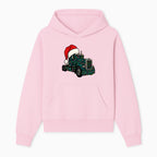 Christmas Truck Design with Lights and Santa Hat, Festive Holiday Decor for Truck Lovers, Winter Truck Art Print, Merry Christmas Gift - Hoodie 1758556422204.jpg