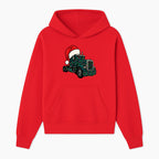 Christmas Truck Design with Lights and Santa Hat, Festive Holiday Decor for Truck Lovers, Winter Truck Art Print, Merry Christmas Gift - Hoodie 1758556422557.jpg